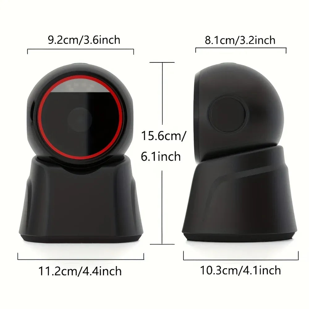 2D Barcode Scanner Desktop Omnidirectional Automatic 1D 2D QR Code Data Matrix PDF417 Bar Code Reader USB for Retail Supermarket