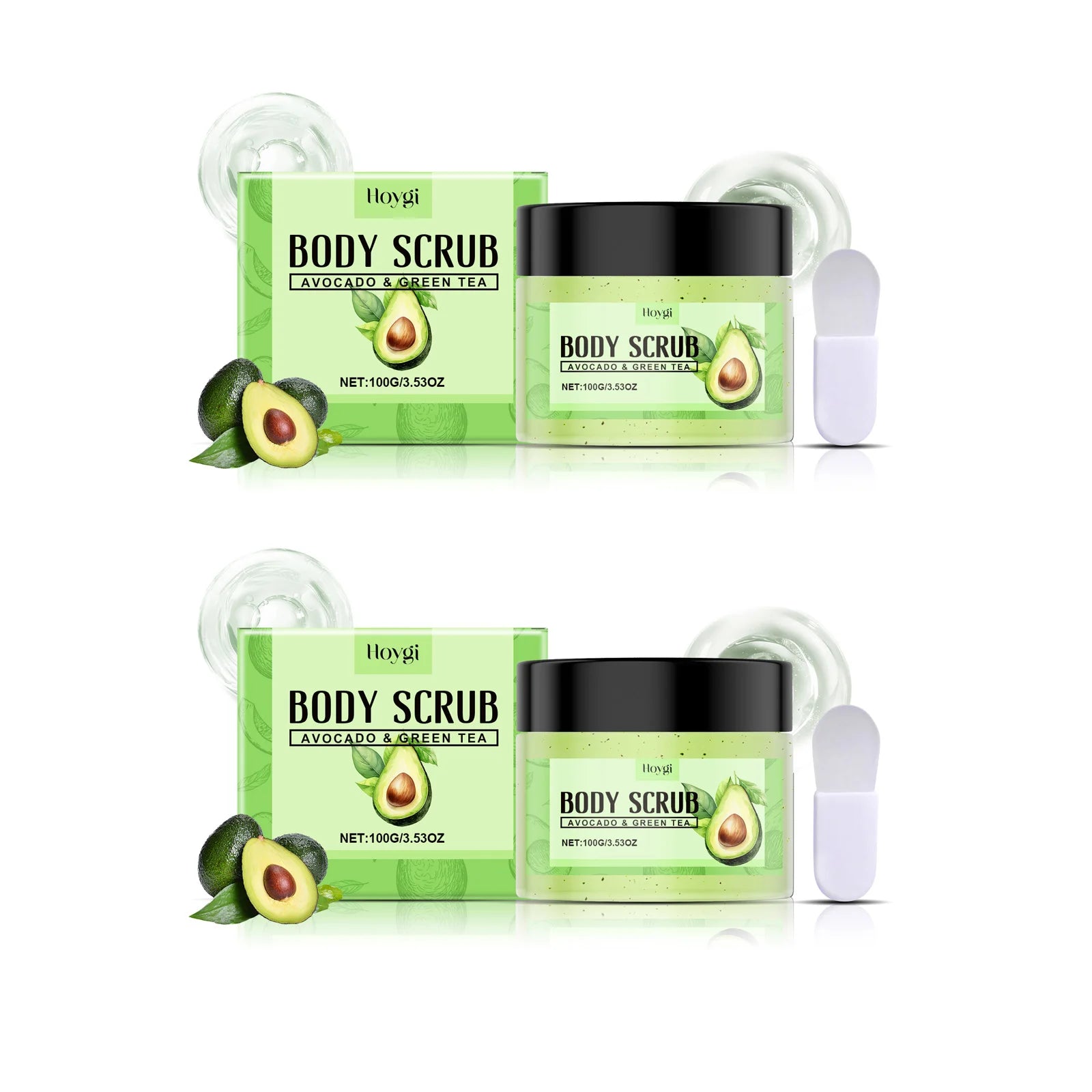 Matcha Body Scrub - Gentle Exfoliating Pore Cleanser (100g) Scrubs Treatments 2 x 100g Boxed Tidesmit
