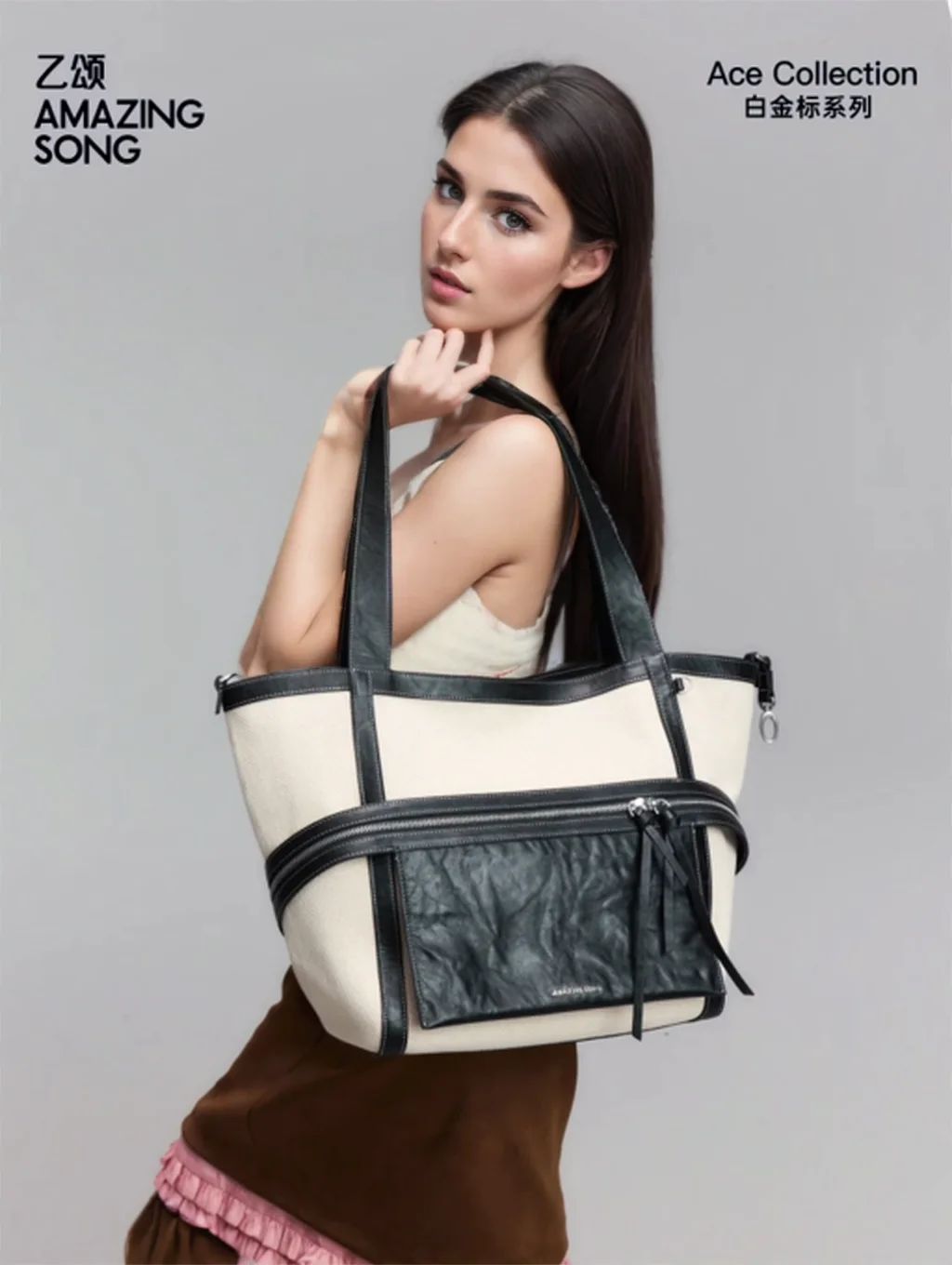 Amazing Song Original Design Cheese Roll Tote Bag Woven Family Shoulder Bag Fashion For Women