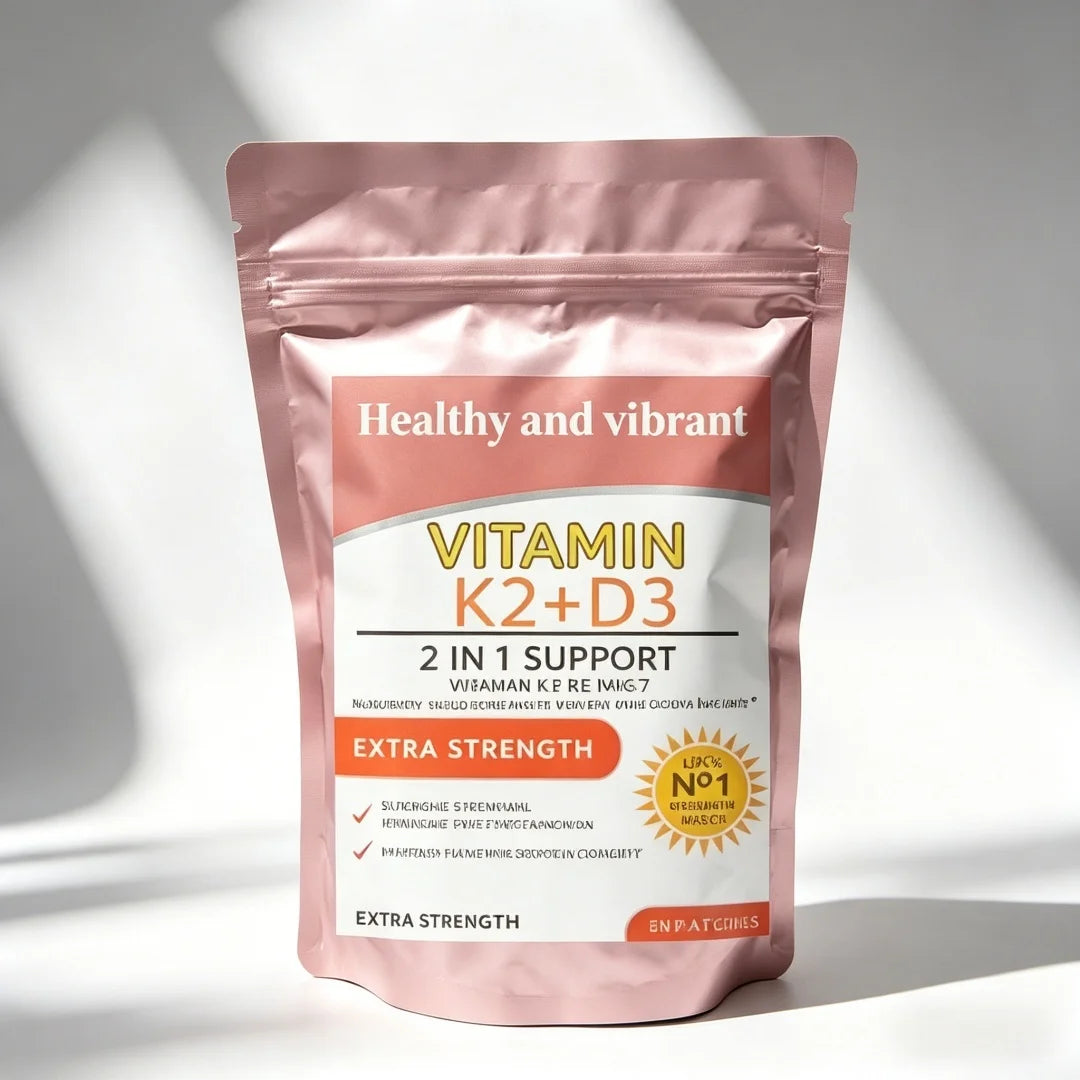 Hot sale Premium Non-GMO Vitamin K2 (MK-7) with D3 Transdermal Patches – Biologically Active Complex with Biotin & Folic Acid