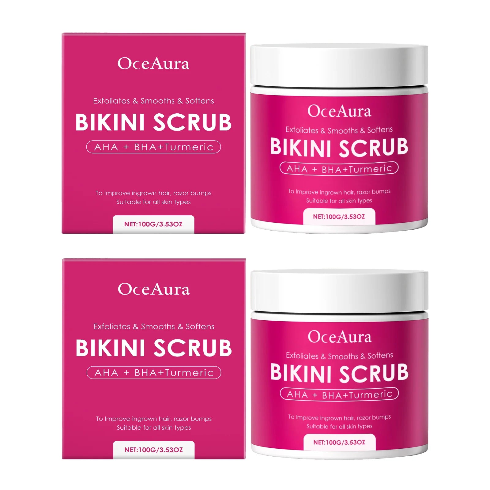 Turmeric Body Scrub for Skin Exfoliation and Glow - 1-3 Pack | Tidesmit Scrubs Treatments 2 PCS Tidesmit