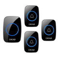 CACAZI 36 music 110DB 300M Wireless Doorbell Waterproof Remote Battery powered Smart Door Bell Battery 1  2 Button 1 2  Receiver