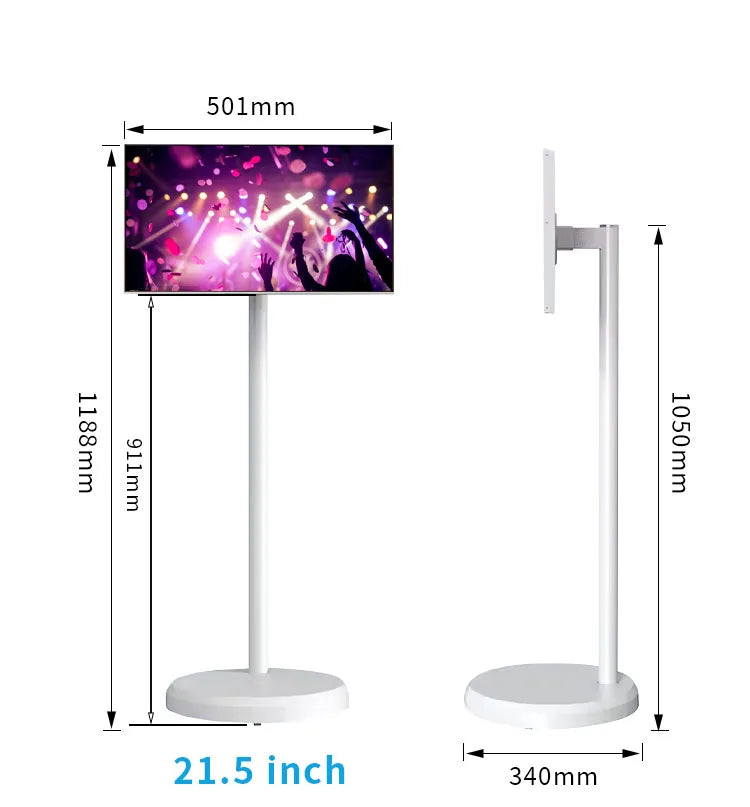 21.5 Inch Portable Smart TV 8-Core CPU Android OS LED Touch Screen Built-In Speaker Mobile Monitor Rotatable Touch Screen TV