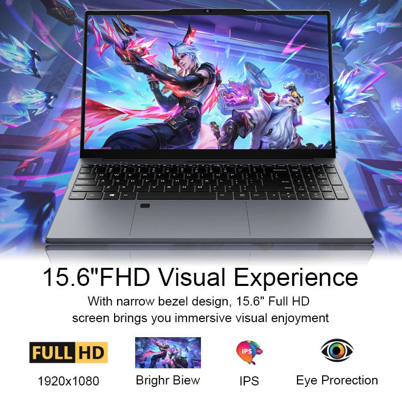 15.6 inch Fingerprint Unlock Laptop Intel Core i9 10980HK laptop windows 11 game laptops  16GB RAM 1TB SSD computer Backlight