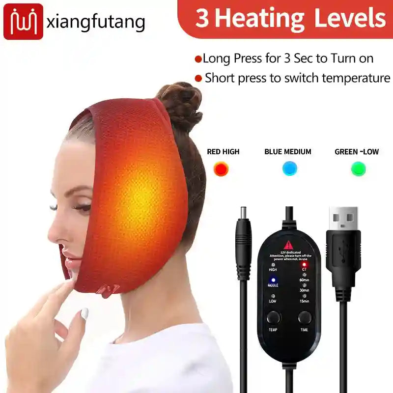 Wearable Facial Heating Pad for Jaw Pain Relief - Tidesmit Wellness Massage Cushion Tidesmit