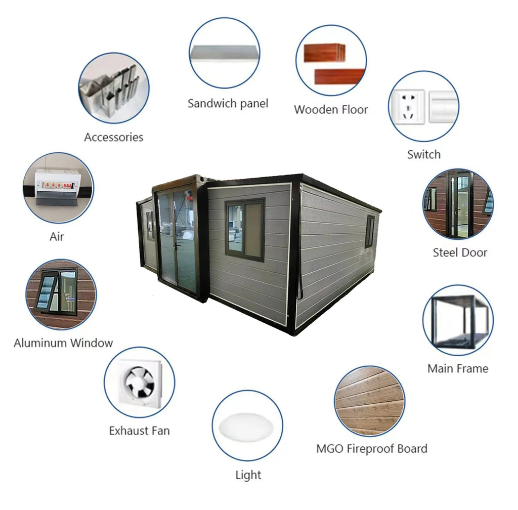 Hot Sale 40FT Steel Mobile Folding Container House Custom Design Expandable 10FT & 20FT for Outdoor Use Standard Sizes