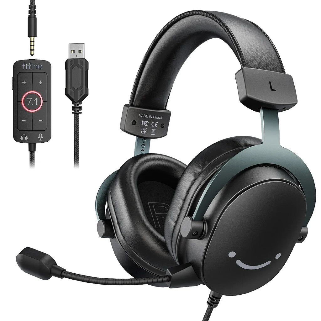 Tidesmit 7.1 Surround Sound PC Gaming Headset for PC PS5 Black Tidesmit