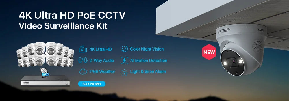 ZOSI 1080P CCTV Security Camera, 80ft Night Vision, 3.6mm Lens 24 IR LEDs, Outdoor Whetherproof Surveillance Camera