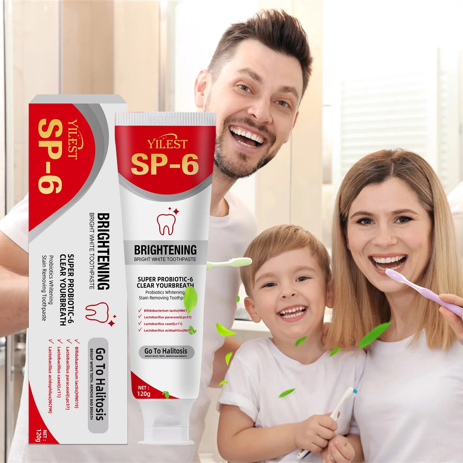 Tidesmit SP-6 Probiotic Whitening Toothpaste 120g for plaque removal and dental cavity prevention