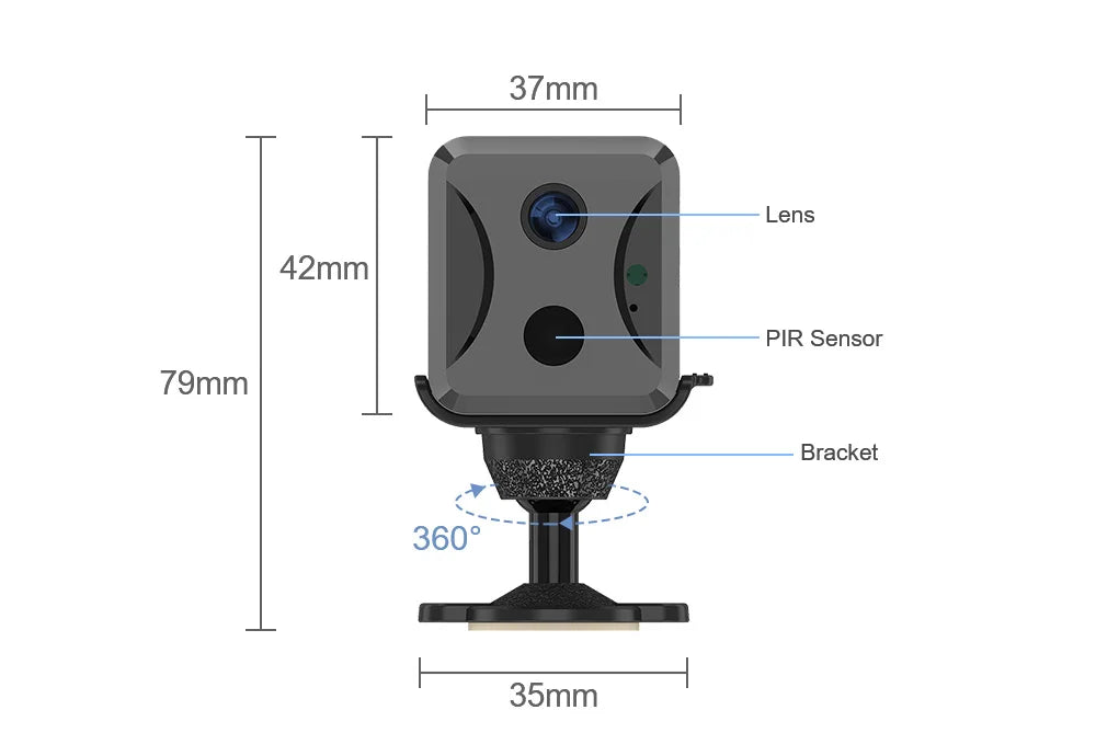 LS VISION 5MP 4G SIM Mini Camera Wireless Wifi IP Cameras Humanoid Detection Battery Power CCTV Home Surveillance Camera Ubox