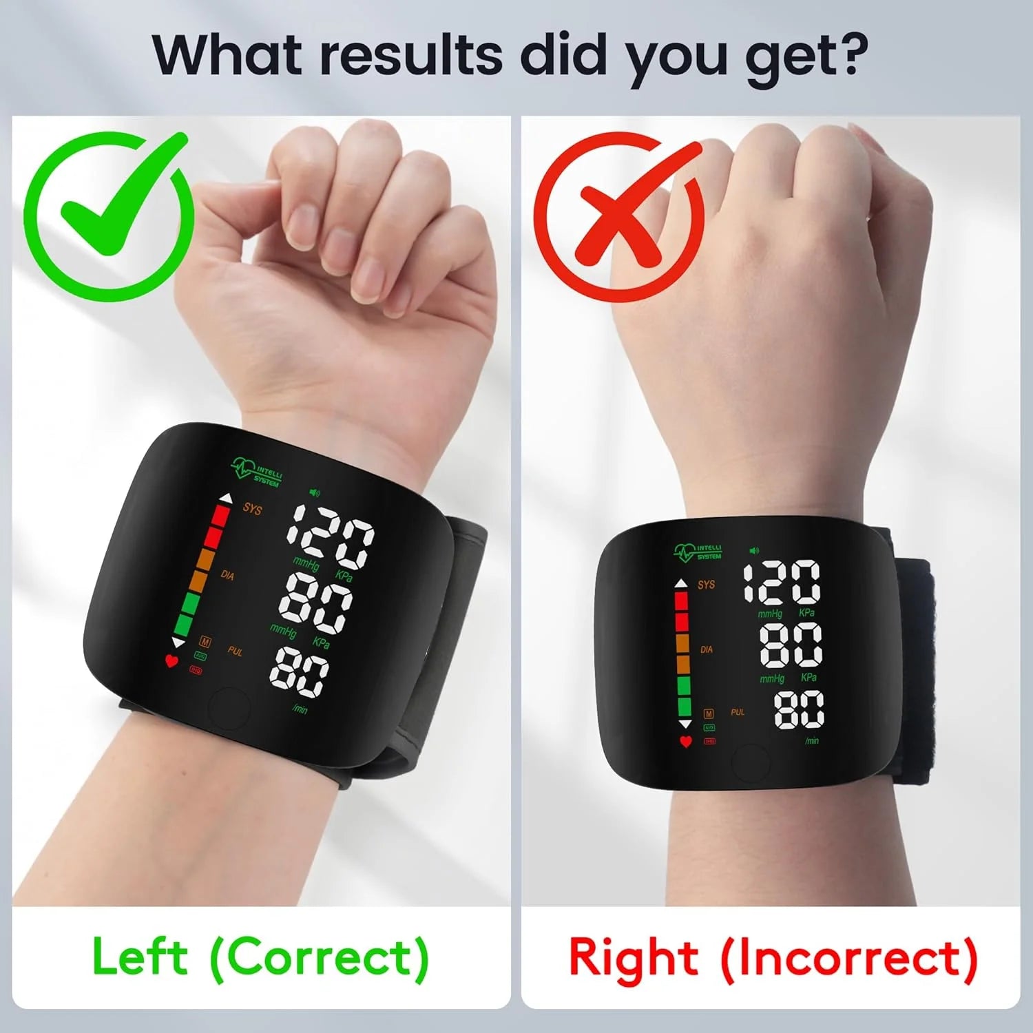 Rechargeable Digital Wrist Blood Pressure Monitor Sphygmomanometer Tonometer Tensiometer blood pressure Heart Rate Monitor