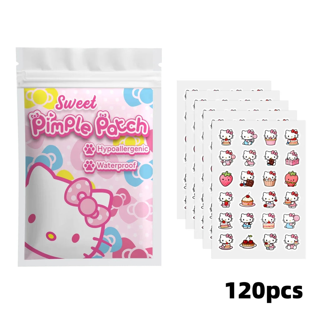 120PCS hello kitty Acne patches, facial acne patches, hydrogel acne removal patches, concealer