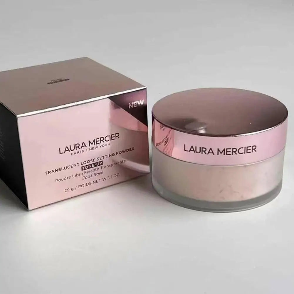 Tidesmit Laura Mercier oil control setting powder texture close-up for sweat-proof matte finish face makeup