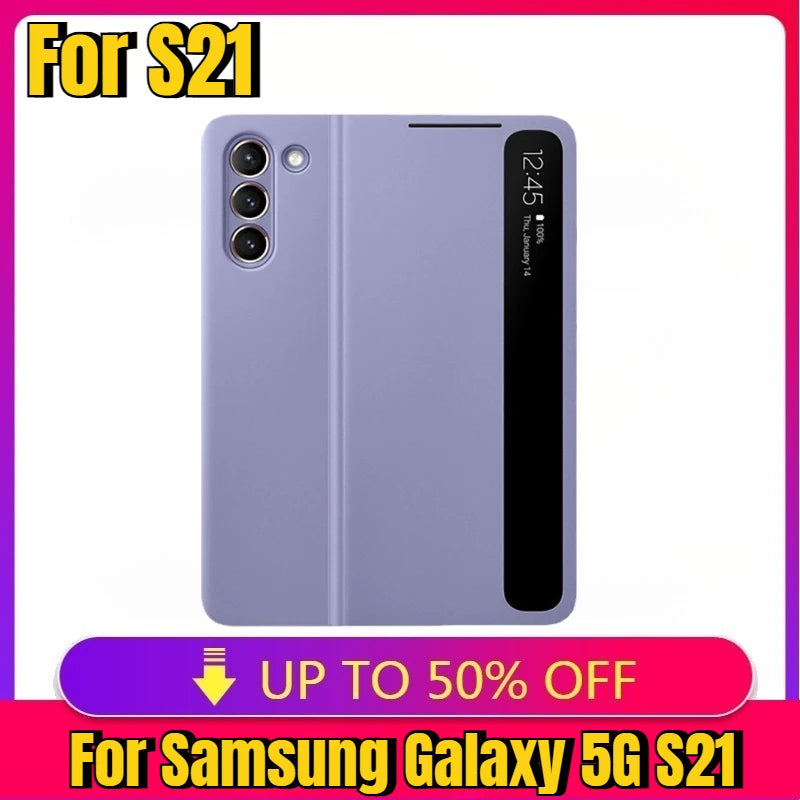 Samsung Galaxy S21 Ultra Mirror Flip Case - Slim Shock-Absorbing Cover Tidesmit