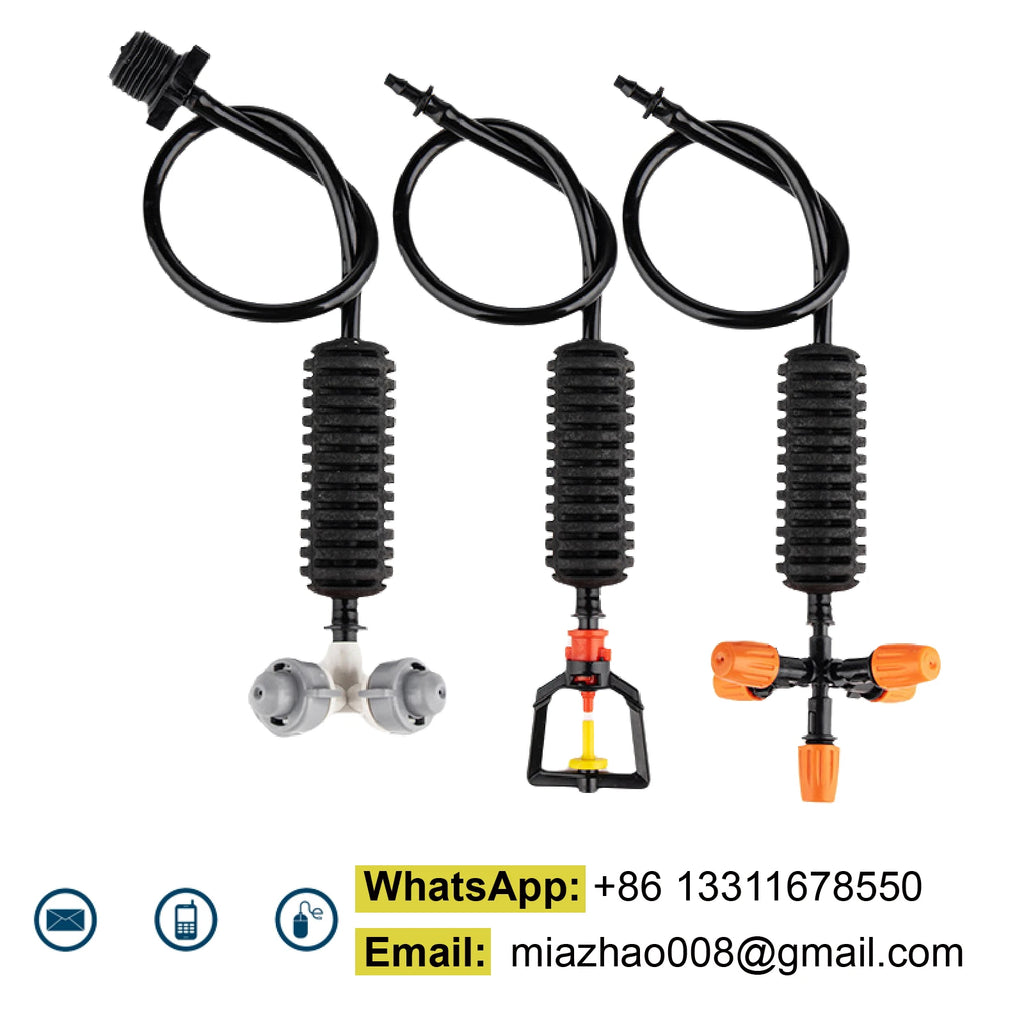 Inverted Micro Sprinkler Nozzle Set 360 Rotating Misting Spray Irrigation Sprayer Cooling Dust Garden Greenhouse