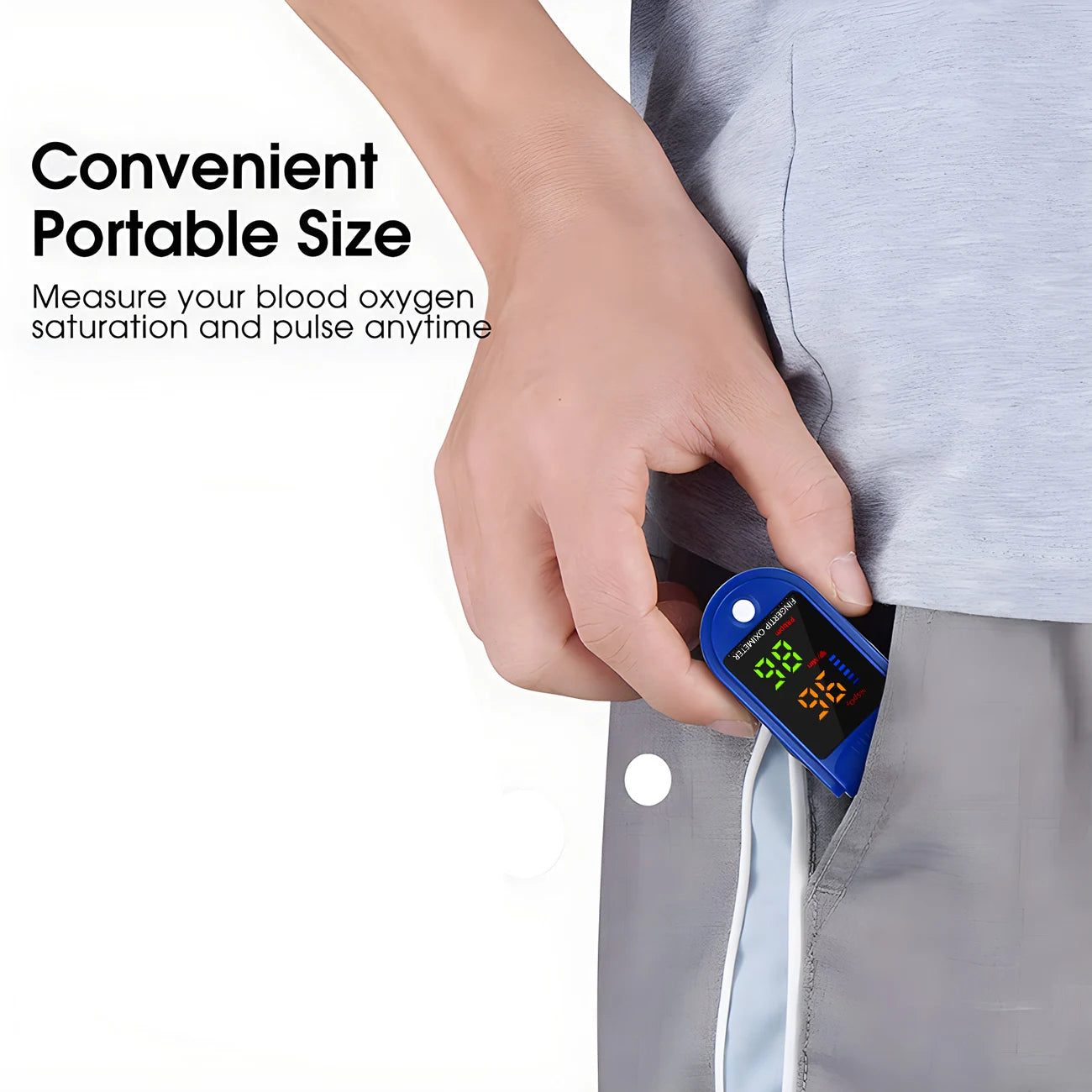 Thermometer Three-color Backlit Display Forehead Thermometer Digital Display Infrared Body Thermometer or Finger Pulse Oximeter