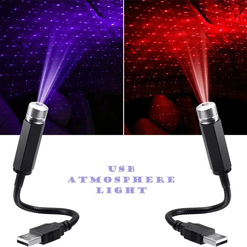 LED Car Roof Star Projector - Portable USB Galaxy Light for Auto Interiors Tidesmit
