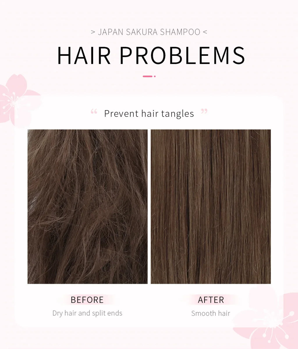 LAIKOU Sakura Shampoo And Hair Conditioner Cherry Blossom Nourishing Repair Dry Hair Smooth Anti Frizz Moisturizing Hair Care
