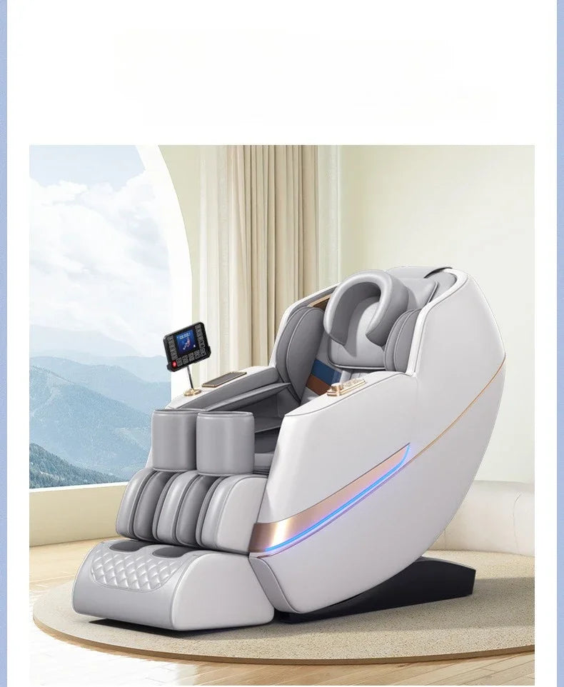 Full Body Zero Gravity Massage Chair - White Ash Space Capsule Massage Chairs Tidesmit