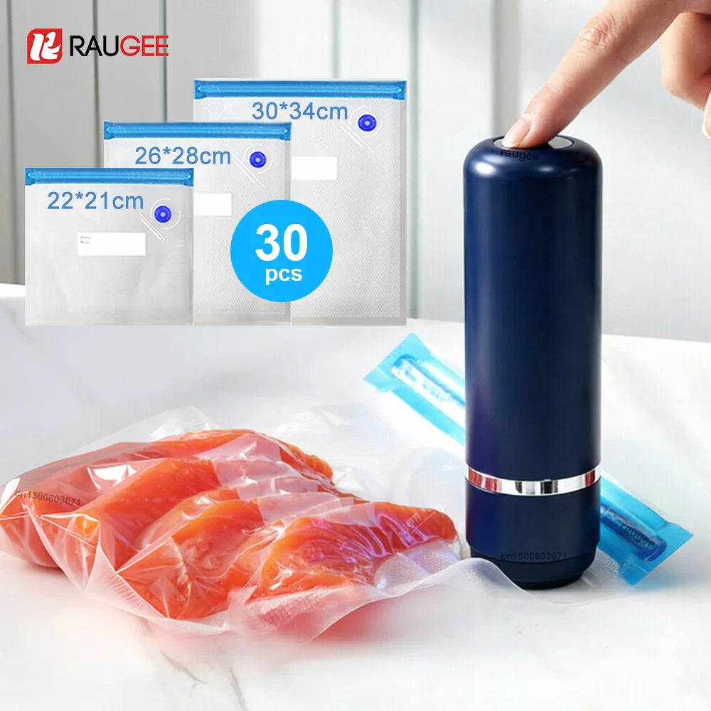 Vacuum Sealer Pump Mini Electric Air Pump Rechargeable Sealer Handheld Food Sealing Pump with Reusable Food Vacuum Packaging Bag