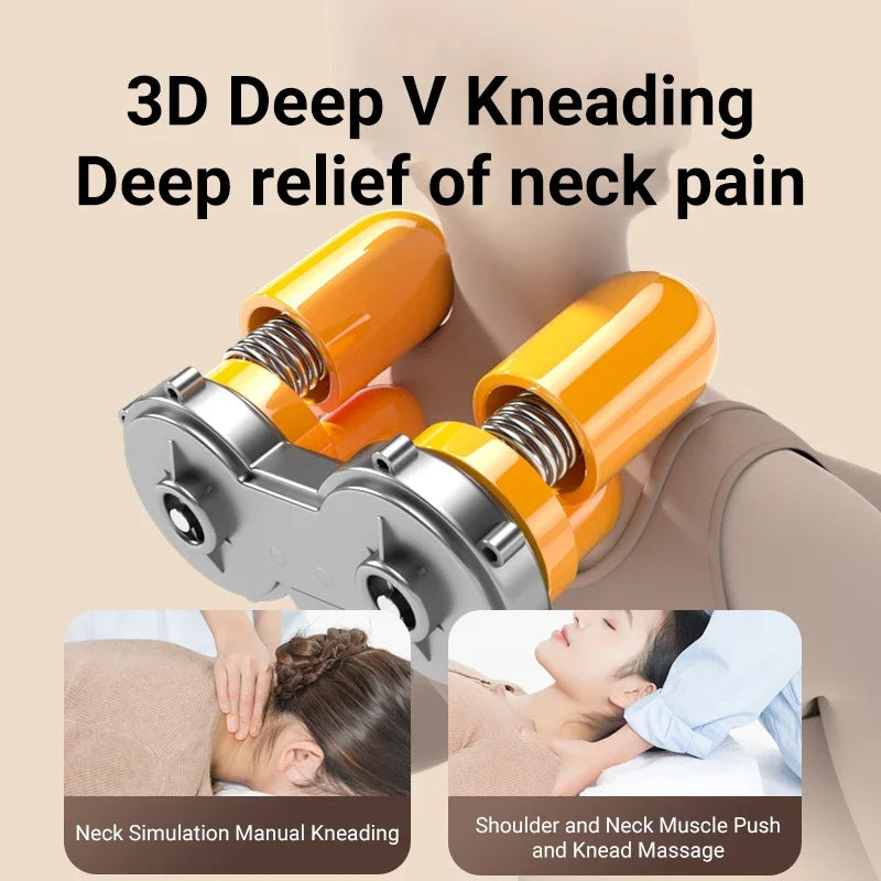 Electric Massage Pillow for Muscle Relief with Heat Therapy - QWW728 Massage Chairs Tidesmit