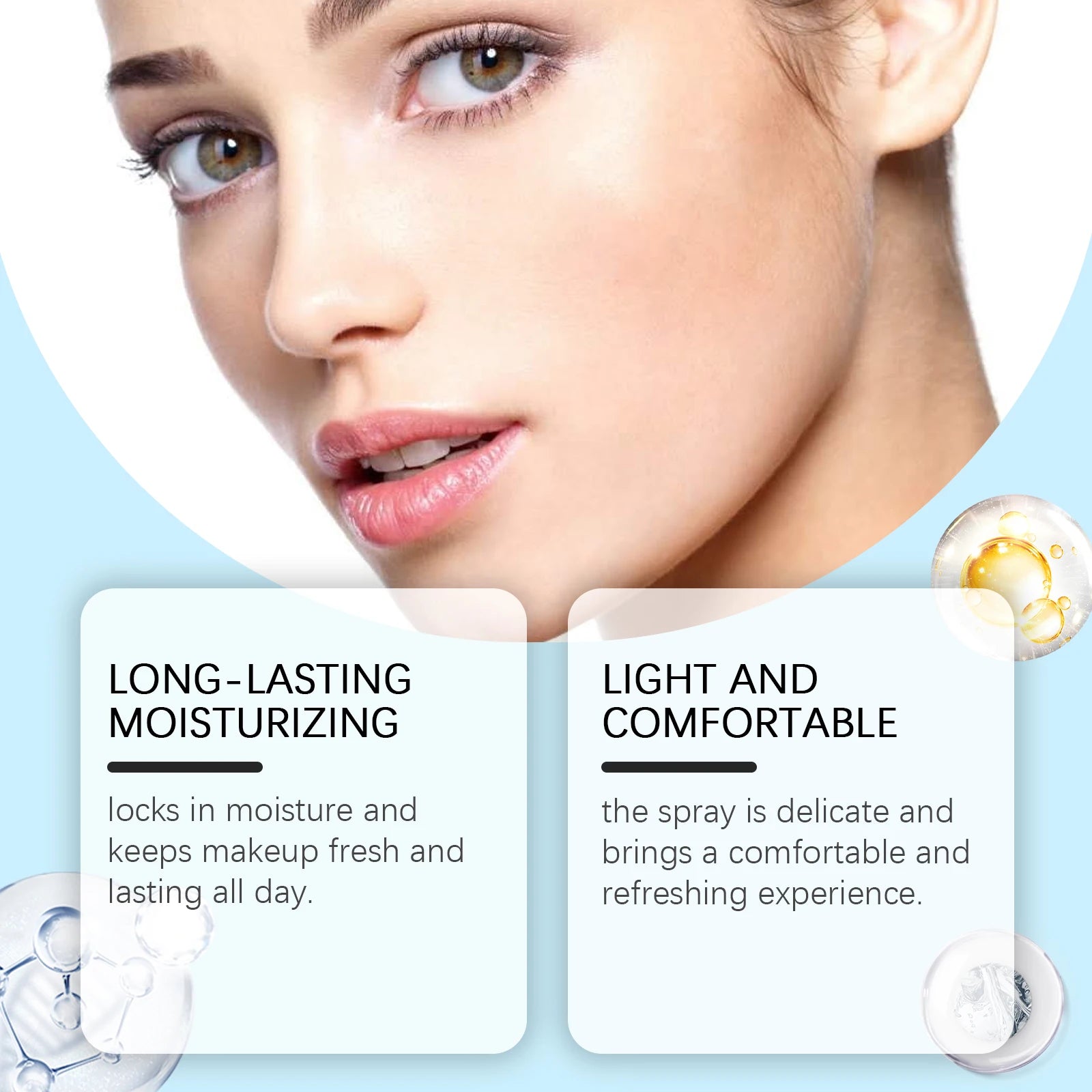Tidesmit waterproof matte setting spray detail view for long lasting oil control and natural makeup finish