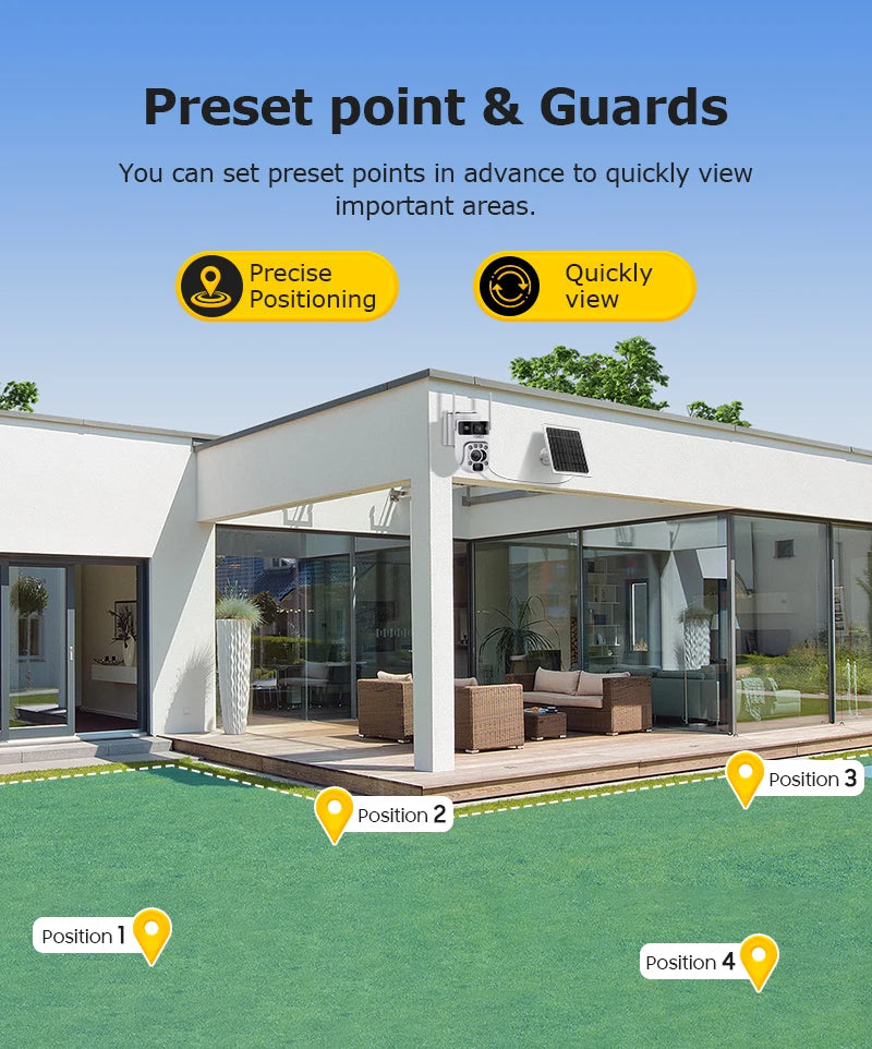 INQMEGA 12MP 60X Optical Zoom 4G/WiFi Solar Camera Dual Screen PTZ PIR Detection Auto Tracking CCTV Surveillance Cameras Ubox