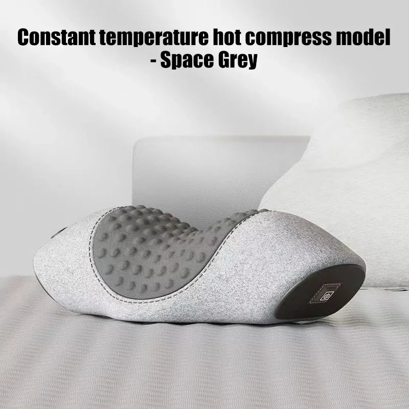 Electric Neck Massager Pillow with Heat Therapy & Deep Tissue Support Massage Cushion RFJZZ-Space Gray Tidesmit