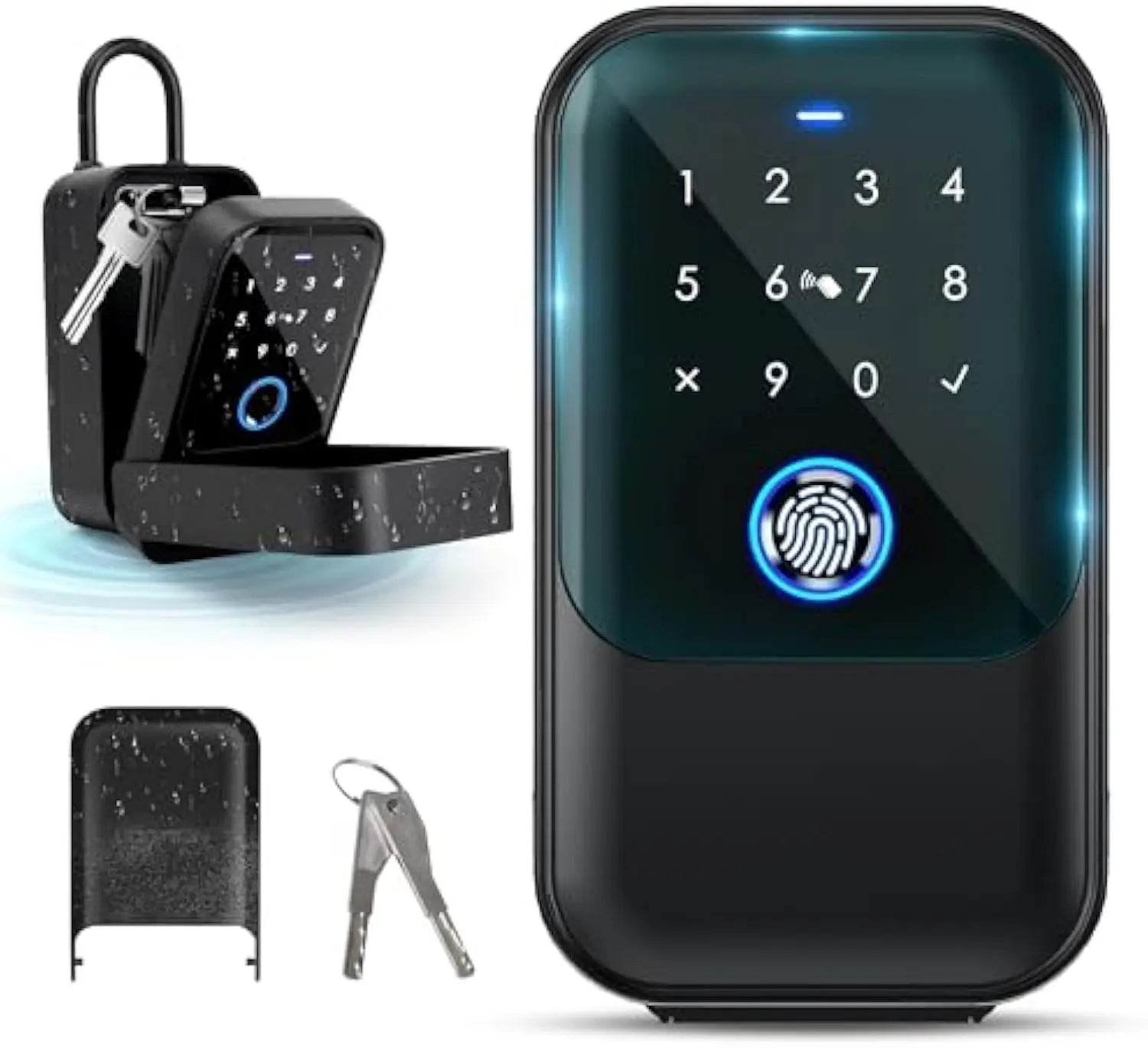 YRHAND TTlock Password Smart Fingerprint Digital Card Inteligente Tuya Electronic Portable IP66 Lock Boxes For Smart Home