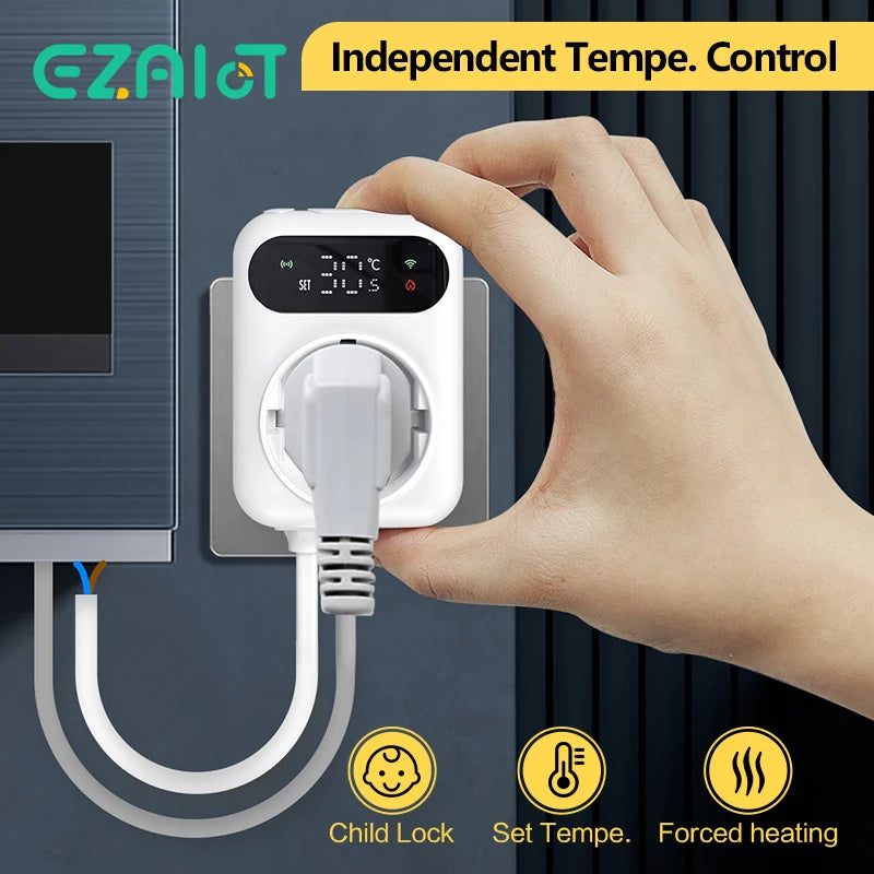 Tuya WiFi Smart Thermostat Water Gas Boiler RF433 Wireless Temperature Controller Socket Receiver Voice Alexa Google Home Alice