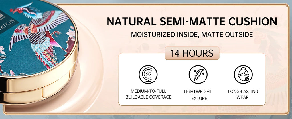 Catkin Phoenix Satin Cushion Foundation - Full Coverage Light Beige Massage Cushion Tidesmit