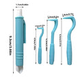4-piece blue plastic pet tick and flea removal tool kit with tweezers for safe, easy parasite extraction.