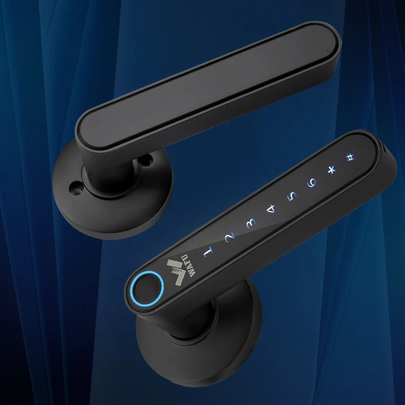 WAFU 016 Fingerprint Smart Lock Password Handle Bed Room Lock Tuya Bluetooth Password Door Lock Zine For Home Hotel