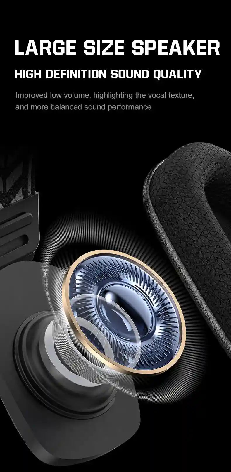 Tidesmit GT828 Wireless Gaming Headset with Low Latency Audio Tidesmit