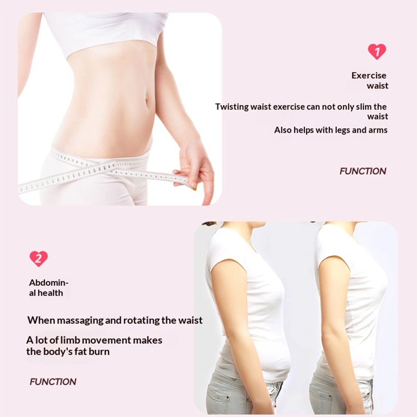 Waist Twisting Disc with Magnetic Foot Massage Therapy - Tidesmit Body Shaping Massage Equipment Tidesmit