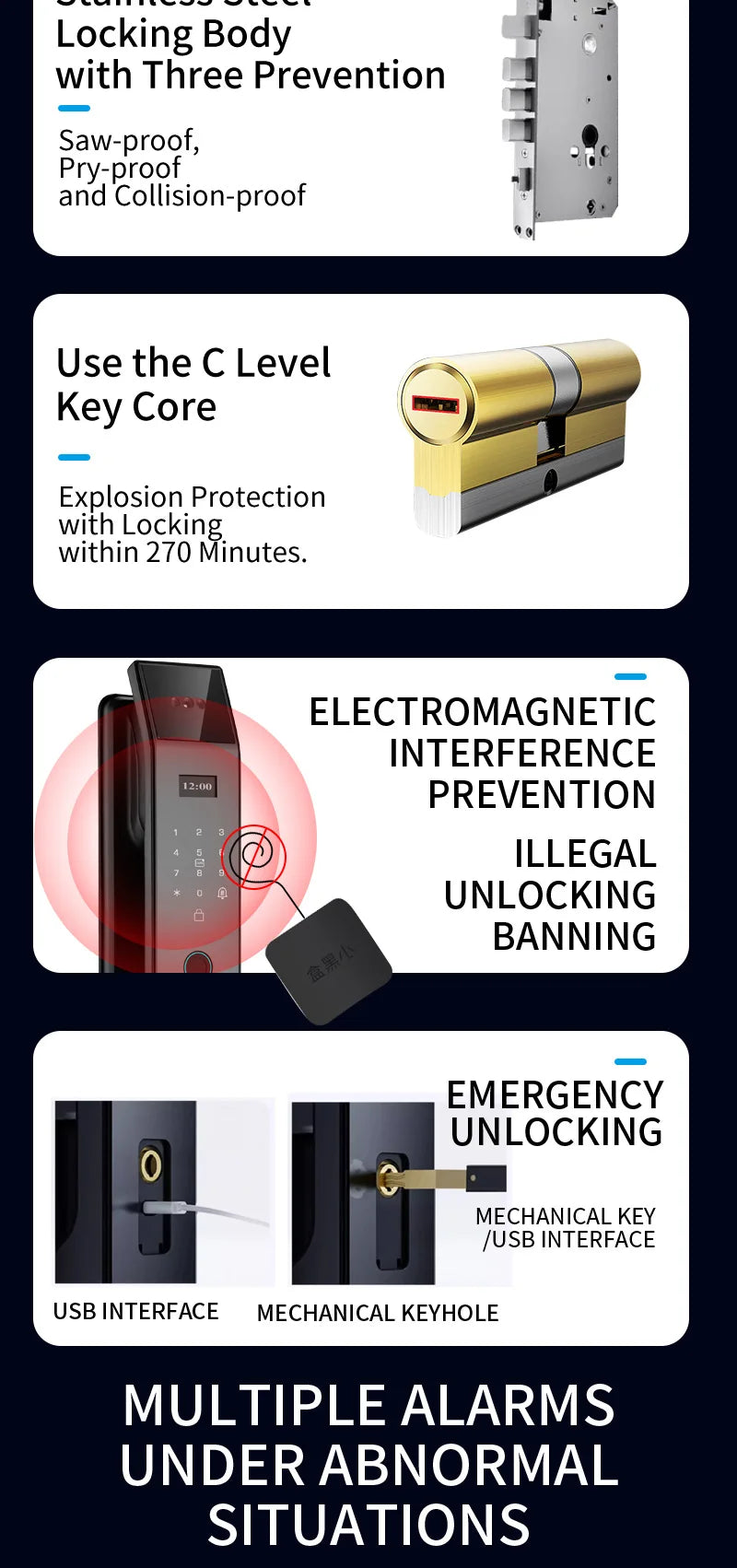 Tuya 3D Face Real-time Intercom Smart Door Lock Biometric Electronic Security Camera Intelligent Fingerprint Password Key Unlock
