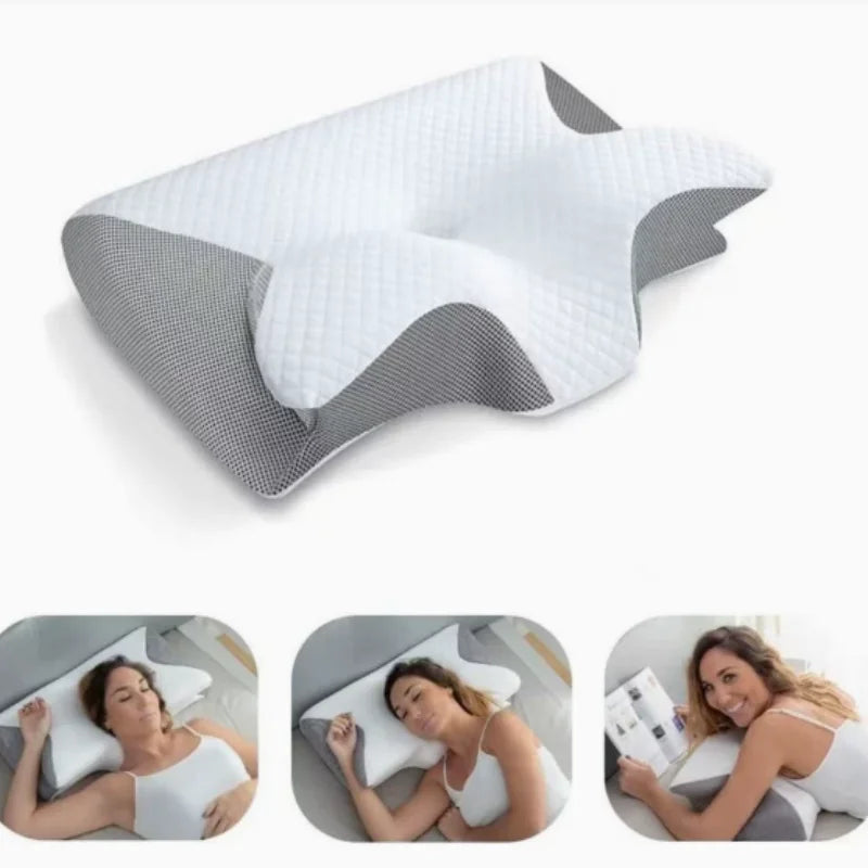 Butterfly Memory Foam Neck Pillow for Targeted Cervical Pain Relief Massage Cushion Tidesmit