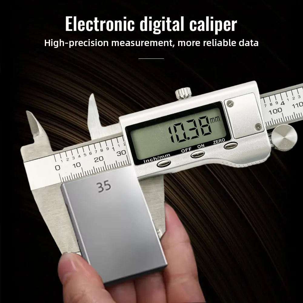 6 Inch 150mm Digital Vernier Caliper Stainless Steel Micrometer Measuring Tool Depth Ruler