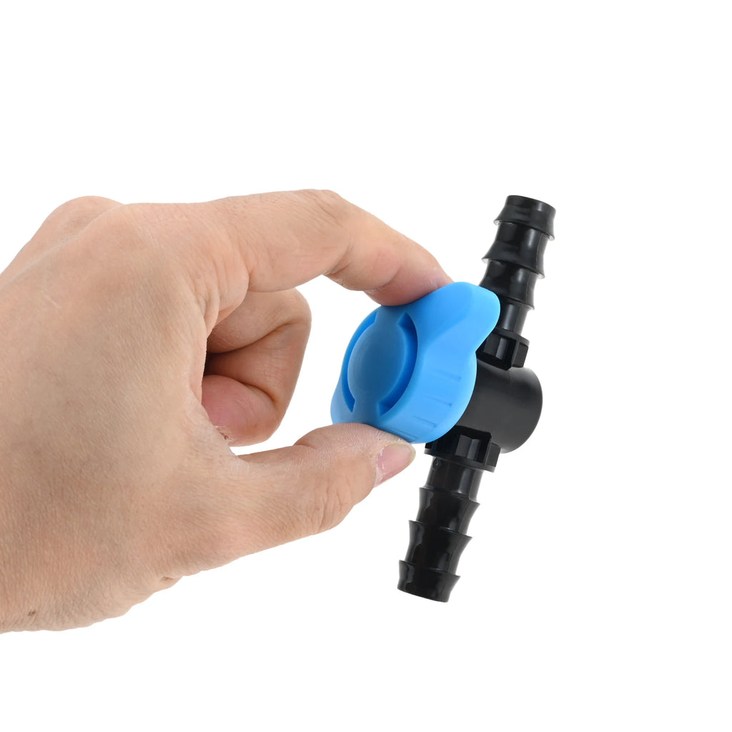15pcs Plastic Drip Irrigation 1/2 Inch Barbed Shut Off Valve for 1/2 Inch 16mm Drip Irrigation Tubing for Drip Sprinkler Systems