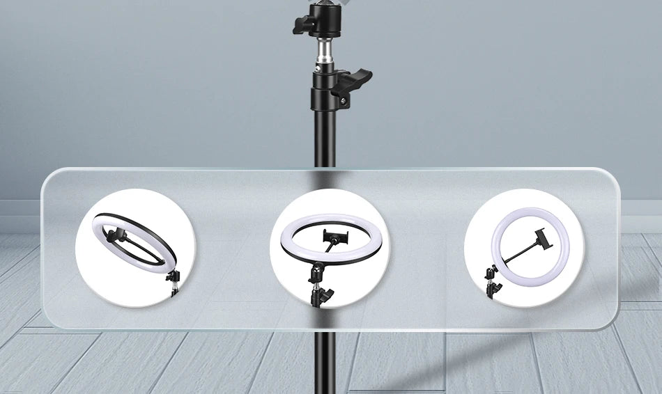 10 Inch LED Ring Light with Adjustable Tripod for Content Creation Tidesmit