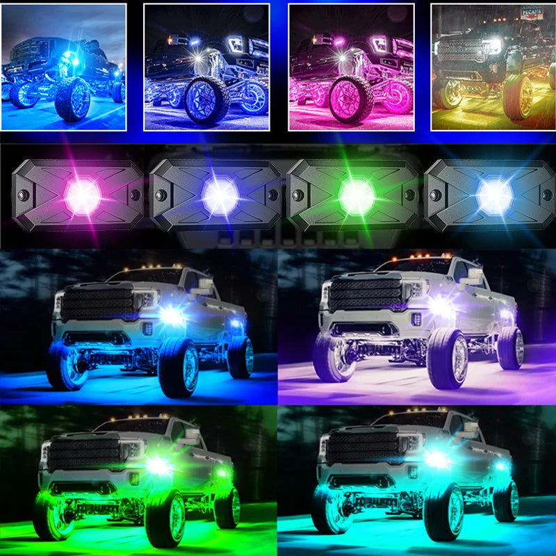 Underglow Rock Lights RGB LED Kit for Truck ATV UTV - Tidesmit Tidesmit