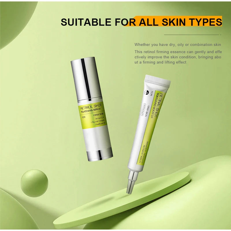 Korean Retinol Shot Eyes Tightening Moisturizing Booster Cream,Vitamin A Facial Skin Firming Lifting Care Serum,Reduce Fine Line