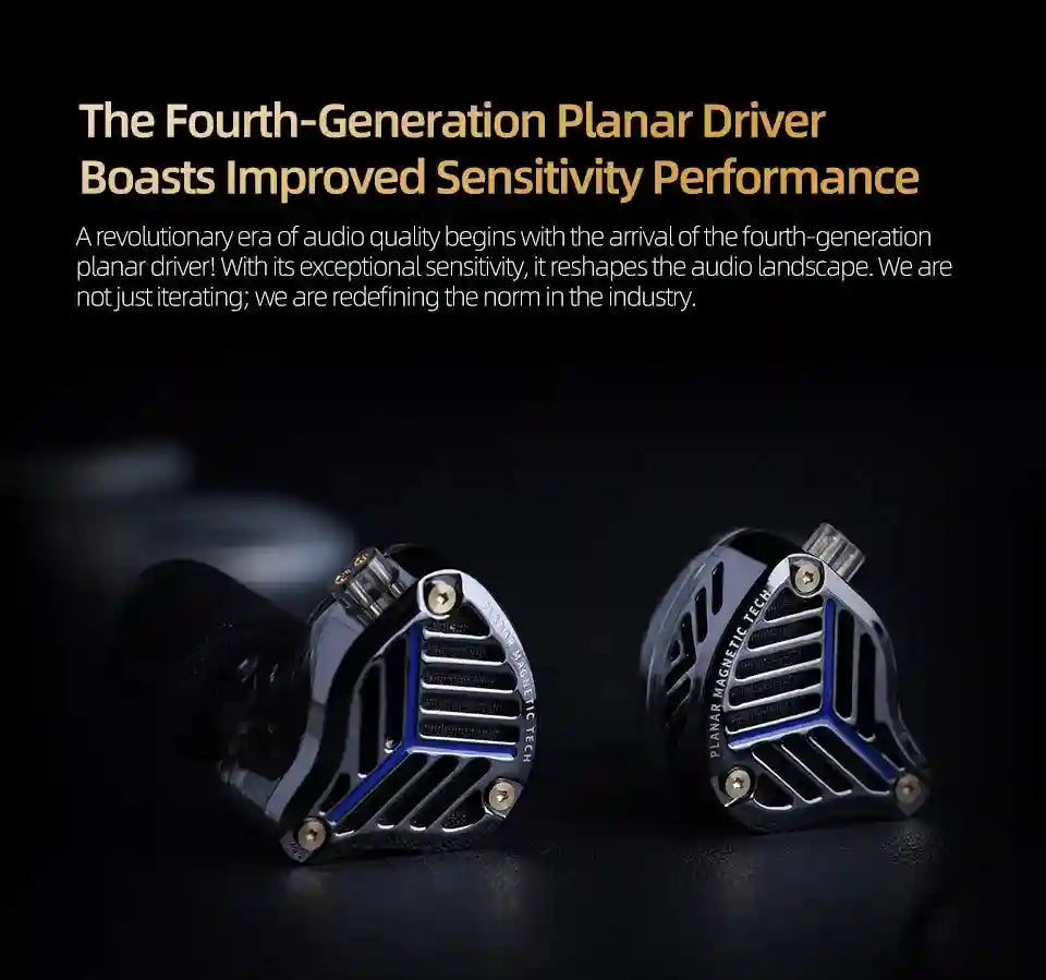 Tidesmit Planar Magnetic HiFi IEMs - Precision Studio Monitor Earphones Tidesmit