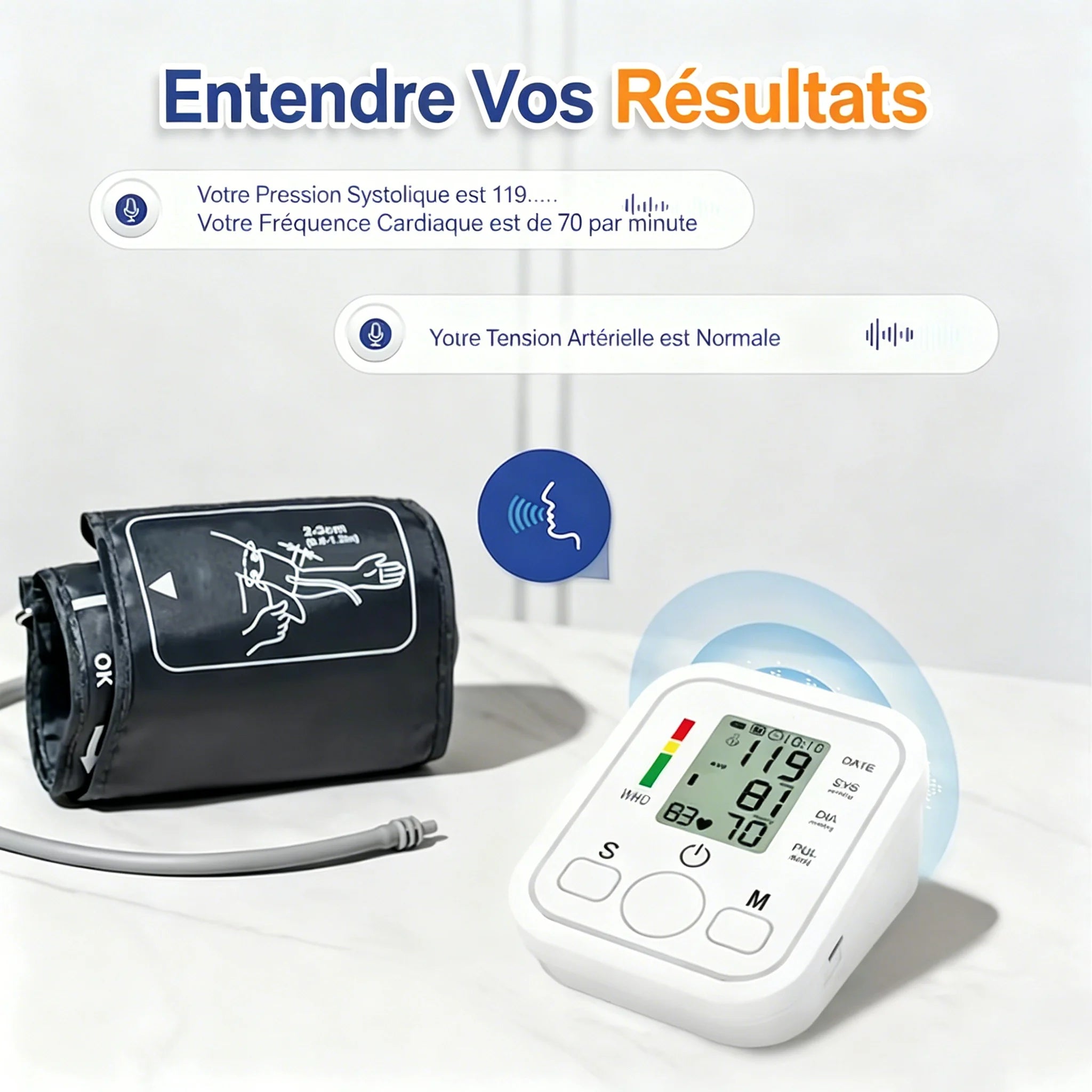 Automatic Digital ARM Blood Pressure Monitor, Sphygmomanometer,Tonometer,Tensiometer,Heart Rate Meter,BP Monitor Health Care