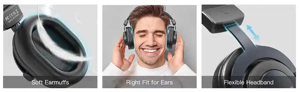 Wired Over-Ear Headphones with Memory Foam - PC, PS4 & PS5 Compatible Tidesmit