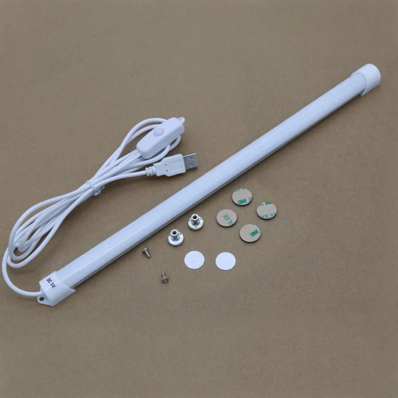 USB LED Night Light Bar 5V LED Strip for the Kitchen Aluminum Lamp Bar for Under Cabinet Indoor Lighting Push Switch