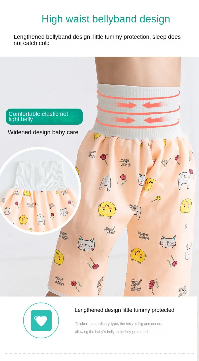 Baby Diaper Pants Waterproof Skirt Cloth Diapers Infant Leak-proof Urine Training Pants Kids Nappy Sleeping Bed Potty Trainining