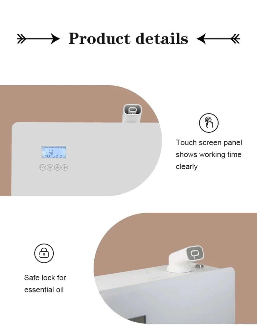 Smart Waterless Scent Diffuser Machine WiFi Bluetooth App Control Aroma Essential Oil Diffuser for Home Hotel Office Large Room