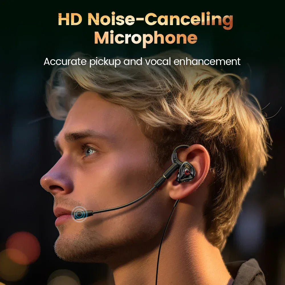 Wired In-Ear Headphones with Dual Microphone - Tidesmit 90° Elbow Tidesmit