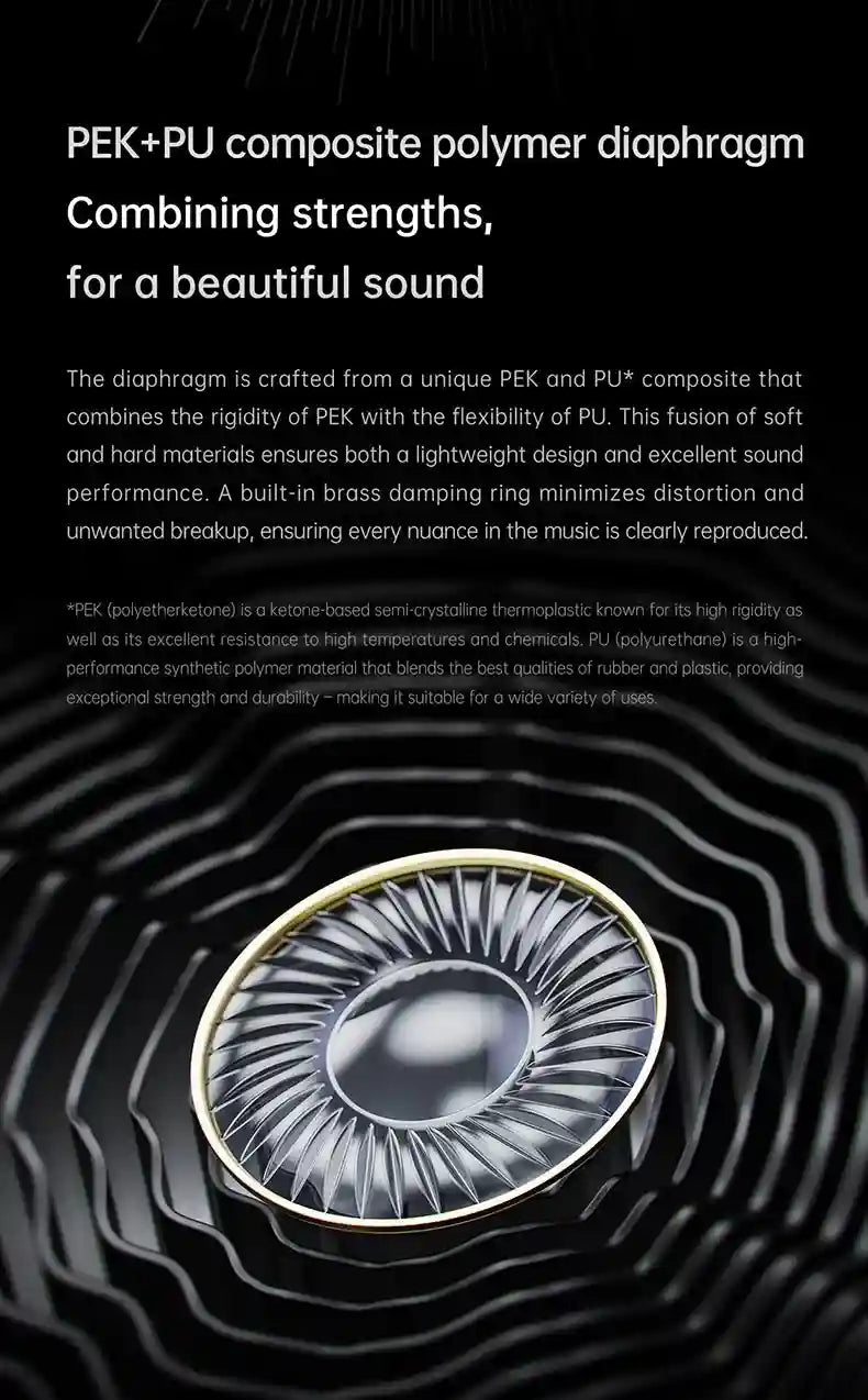 Open-Back Headphones 50mm Dynamic Driver with Detachable Mic - Tidesmit Tidesmit